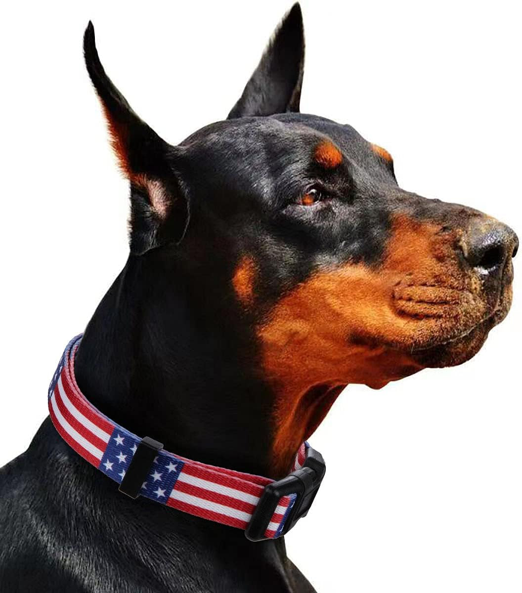 American Flag Dog Collar Independence Day Fourth of July the Great America Dog Collars Small