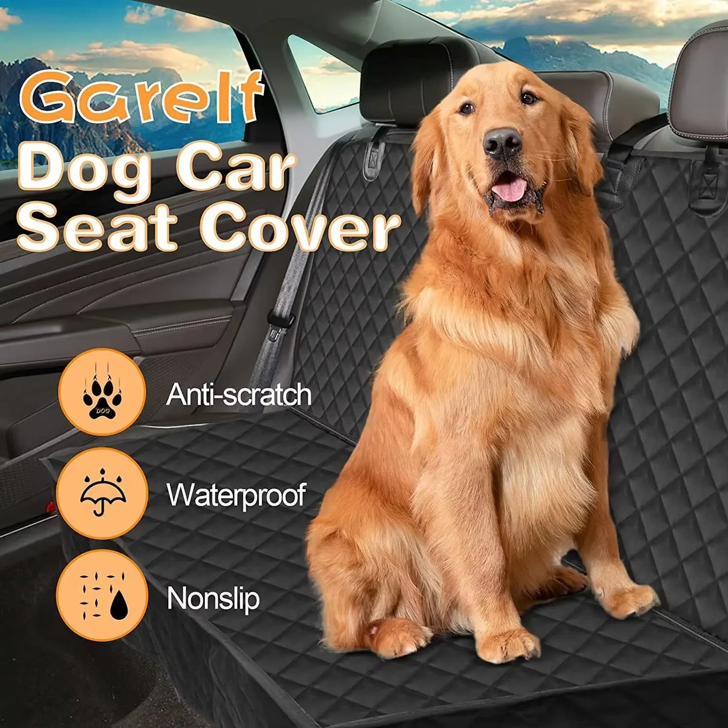 Dog Car Seat Cover, 100% Waterproof Car Pet Mat, Pet Car Mat, Rear Waterproof Car Dog Mat, anti Dirty Pet Car Mat Dog Car Seat