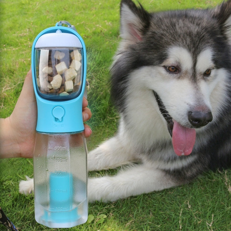 Portable Cat Dog Water Bottle Food Feeder Drinker Poop Dispenser 3 in 1 Leak-Proof Multifunctional Dog Water Bottle Pet Products
